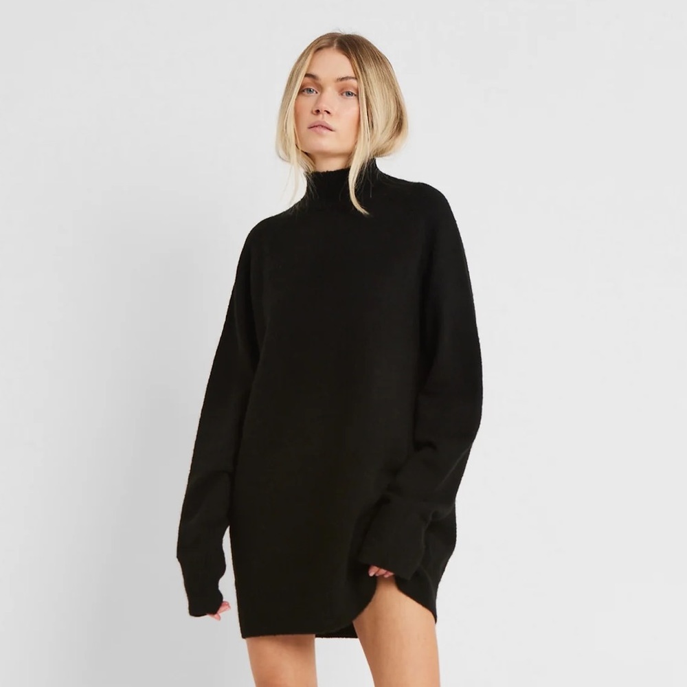BOA Because of Alice SOFT BRUSHED HIGH NECK JUMPER DRESS